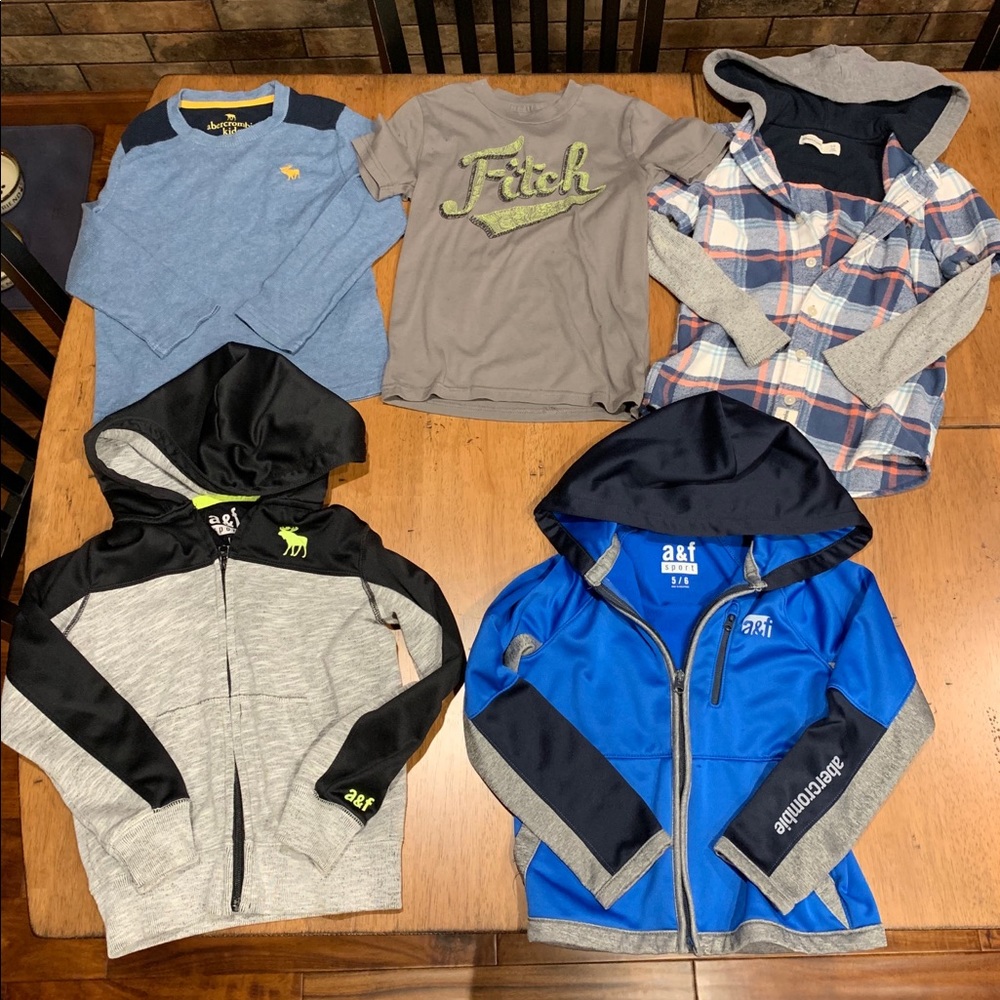 Lot of boys size 5-6 Abercrombie shirts LIKE NEW